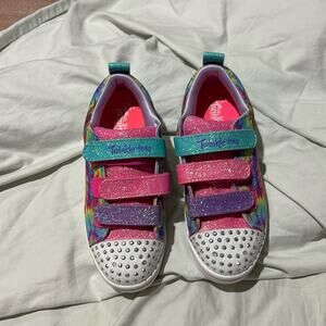 Twinkle toes 1 sparkle 3 velcro strap closure shoe that blinks on impact nwt